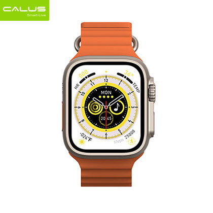 Calus GX8 Ultra Smartwatch with a 2.1 inch big screen, Bluetooth calling, NFC, heart rate tracking, and blood oxygen level monitoring.