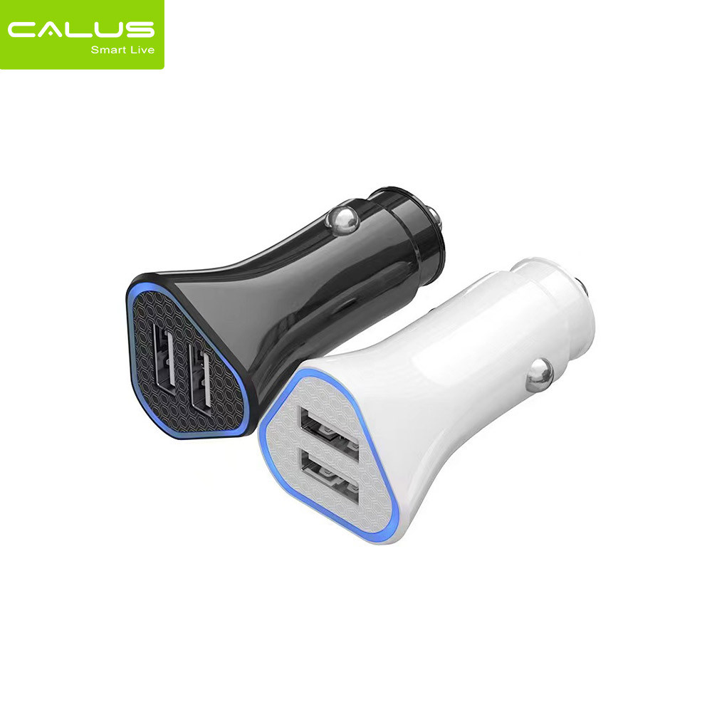 CALUS JL-012 Car Mobile Charger – Dual USB Car Adapter for 12V and 24V Vehicles with Fast Charging