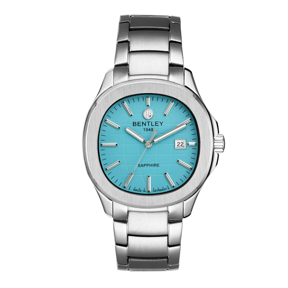 Bentley Men’s Quartz Blue Dial Watch – Elegant Stainless sword Luxury timer