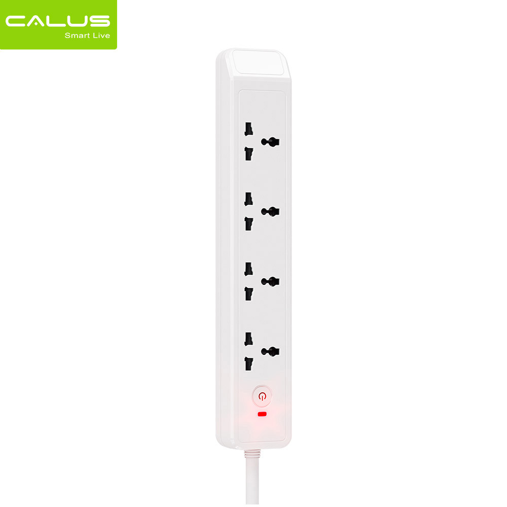 Calus T04 Extension Cord – 4-Way Power Strip with Long Cable and Master Switch