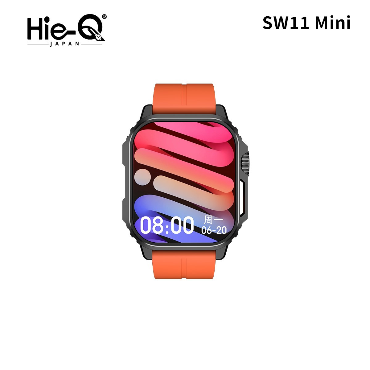 HIE- Q SW 11MINI Smart Watch Dual Watch Bands Always- On timepiece 100 Sports Modes Health Monitoring Compass Function Bluetooth Calling Voice Assistant