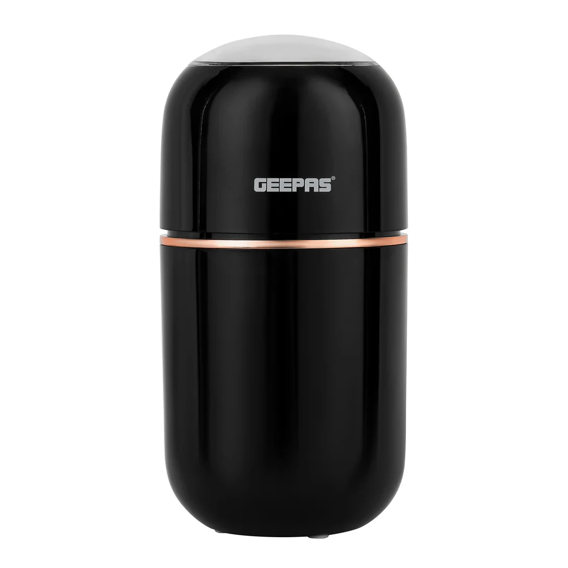 Geepas GCG41023 Coffee Grinder with 200W Copper Motor, 80g Capacity, Stainless Steel Double Blades, Safety Lock, Ideal for Grinding Spices and Coffee Beans.