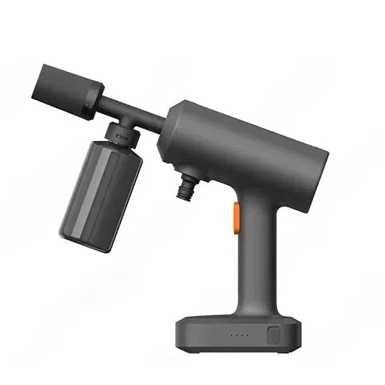 Xiaomi Wireless Car Wash 2 in dark gray is a cordless high-pressure washer with 1.5 MPa pressure, 160 liters per hour flow rate, a 2000 mAh battery, and features foam and fan cleaning modes.