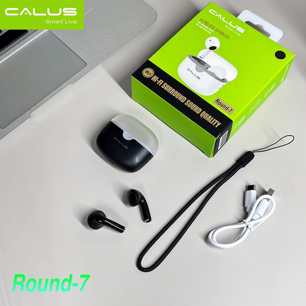 CALUS ROUND-7 Earbuds are true wireless stereo earphones that use Bluetooth 5.1 technology.