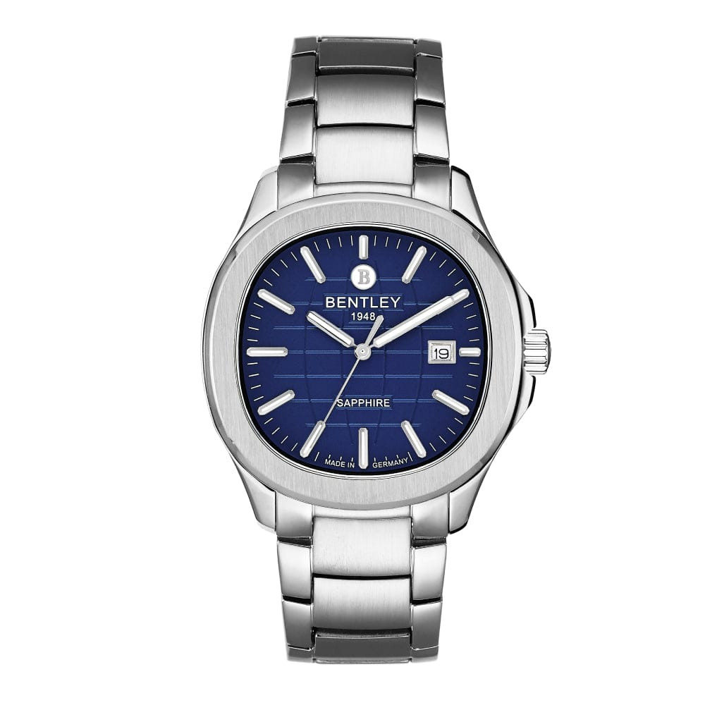 Bentley Men’s Quartz Blue Dial Watch – Luxury Stainless Steel Timepiece