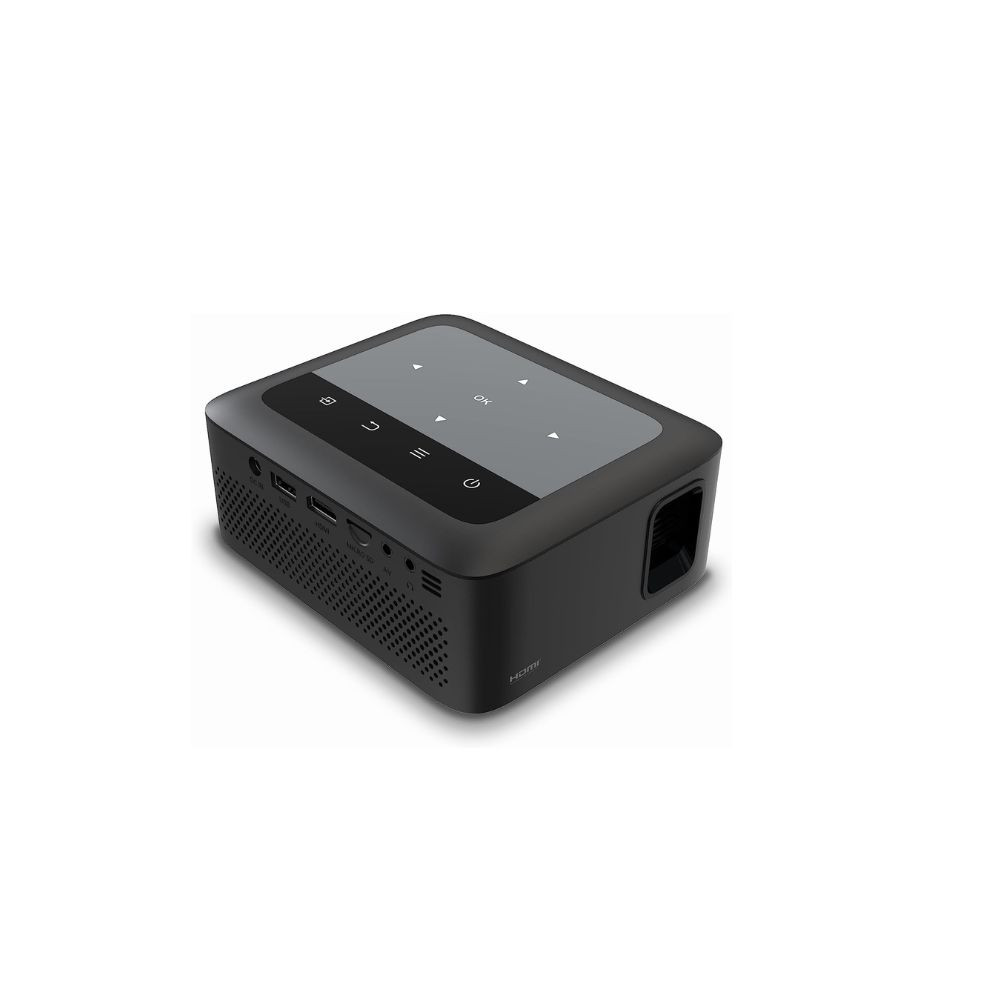 NeoPix 110, True HD 720p Mini Video Projector with Intergrated Dual Band Wi-fi Screen Mirroring, 65" Display in True HD 720p, Multimedia Player with Easy Connection NPX110/INT Black