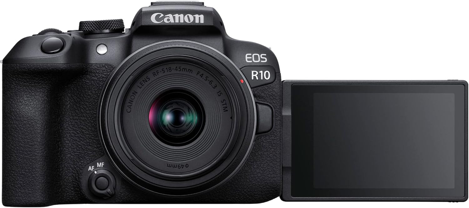 Canon EOS R10 Mirrorless Camera + RF-S 18-45 mm F4.5-6.3 is STM Lens (Hybrid Camera, DSLR Upgrade