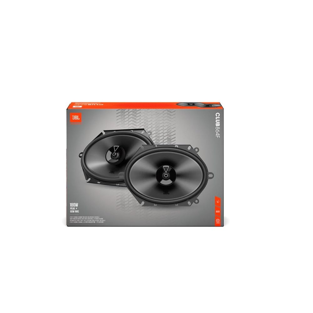 JBL Club 864F Gen 3 - Car Speaker Oval by Harman Kardon | Superior 6 x 8 Inch Car Boxes Upgrade | 60 W RMS | 180 W Max | High Sensitivity | Intense Bass