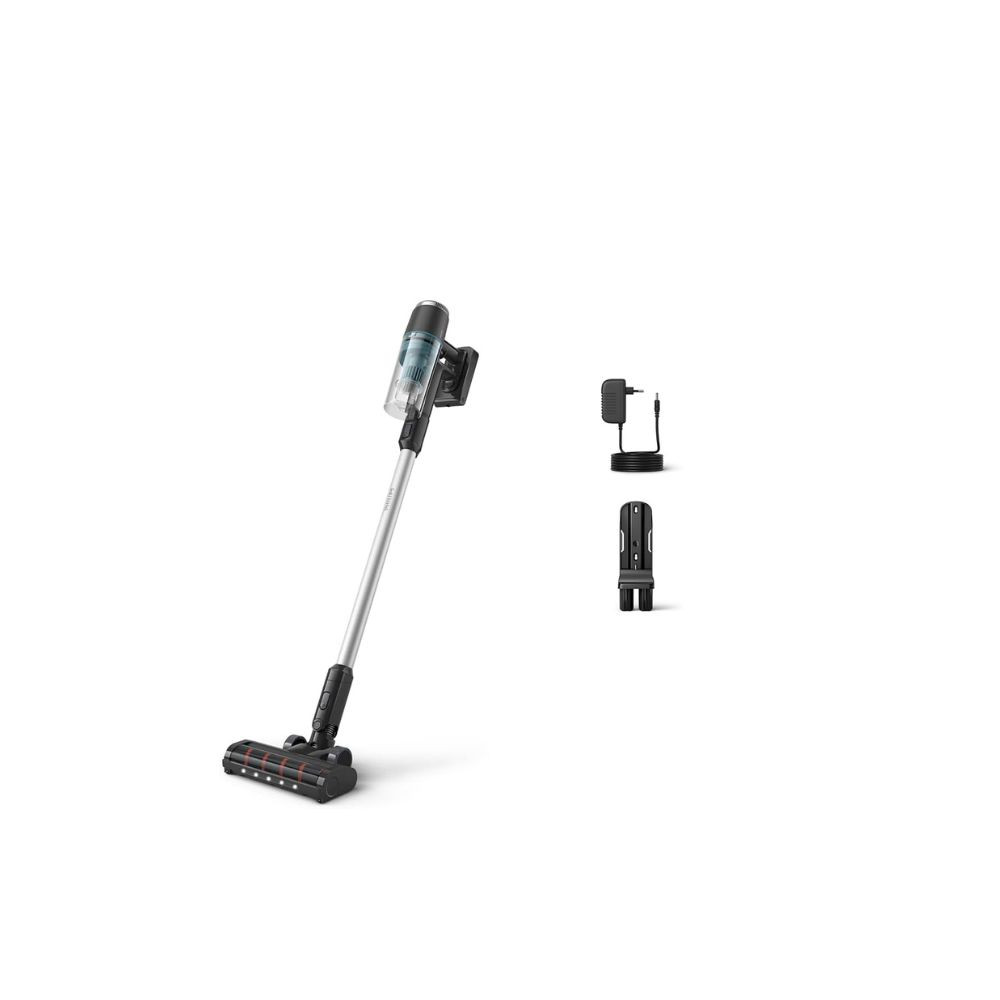 Cordless Vacuum 3000 Series - Up to 60 mins Runtime, LED Nozzle, Handheld Vacuum, PowerCyclone 8, Digital Motor, Misty dawn 200 W XC3031/61 Black