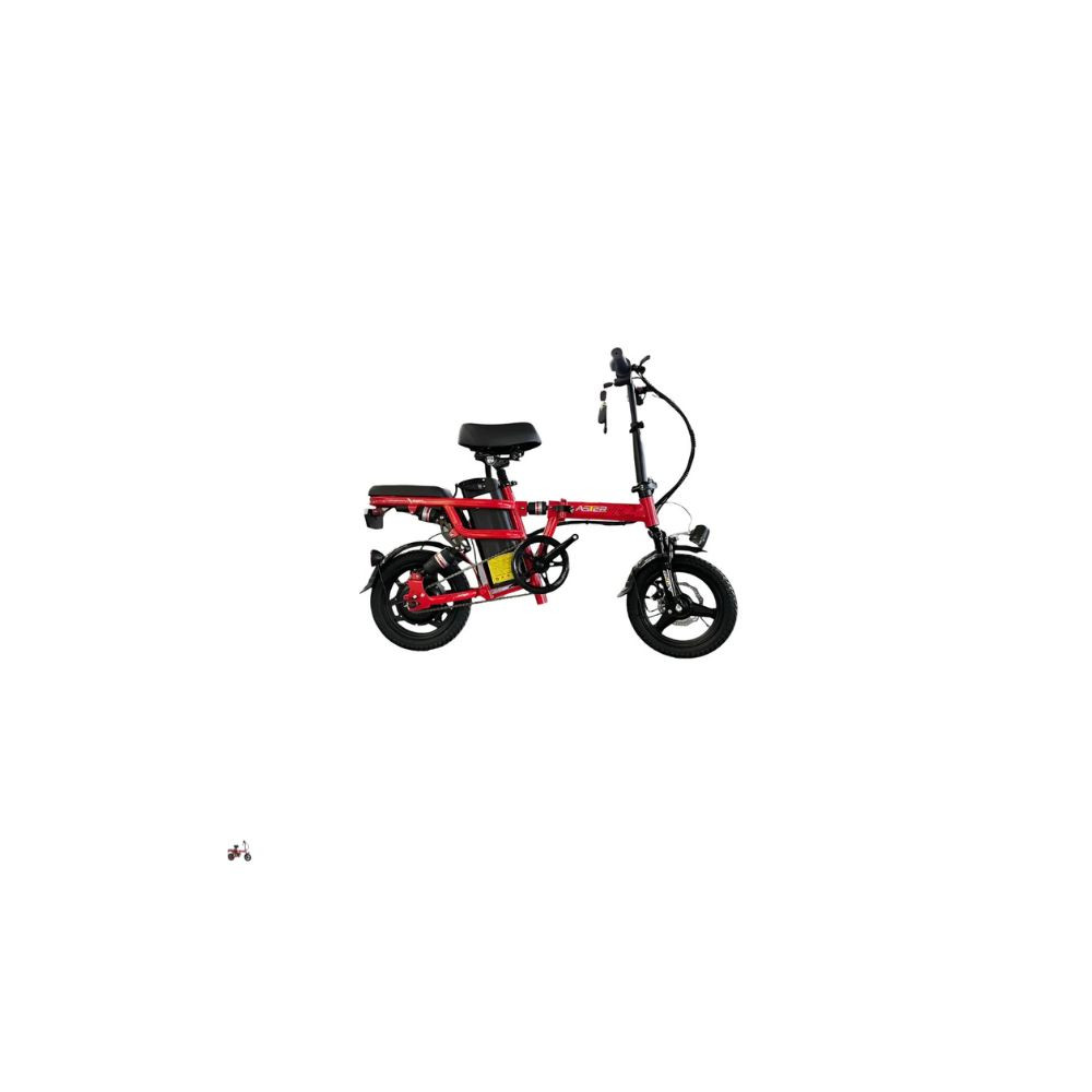 Electric Bike with 500W Motor and Battery 48V 10 Ah Red