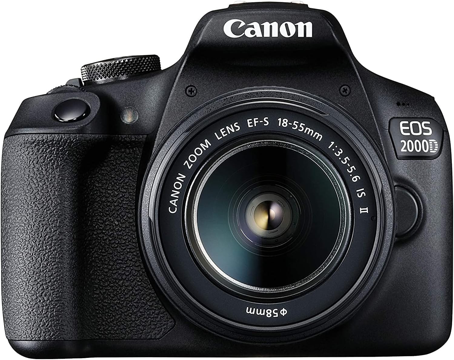 Canon EOS 2000D + EF-S 18-55mm f/3.5-5.6 IS II SLR Camera Kit 24.1 MP CMOS 6000 x 4000 Pixels Black – Digital Camera