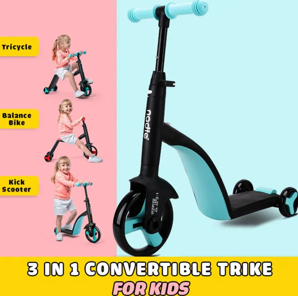 3-in-1 Convertible Scooter for Kids Ages 1 to 5