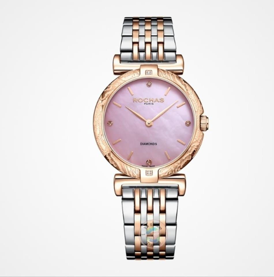 Rochas Paris Ladies Swiss Watch with Diamonds Luxury Diamond Wristwatch