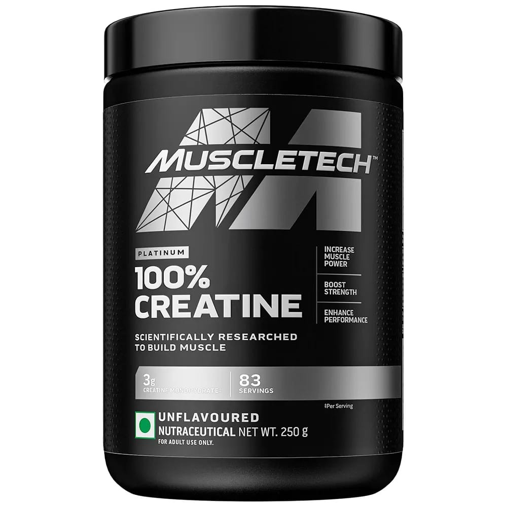 MuscleTech Platinum 100% Creatine Powder – 60 Servings | Pure Micronized Creatine