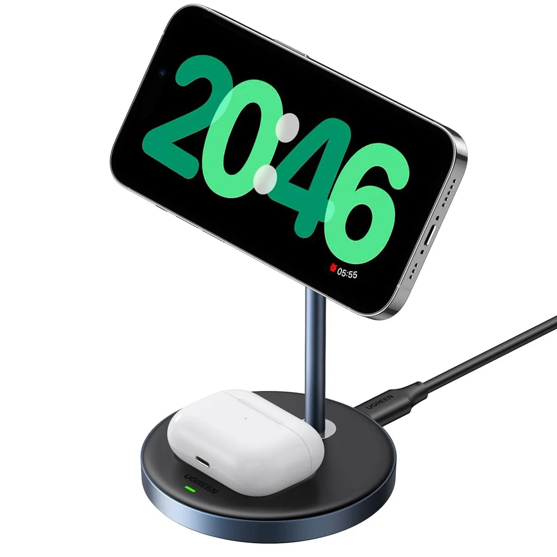 UGREEN 2-in-1 Magnetic Wireless Charger Stand 15W