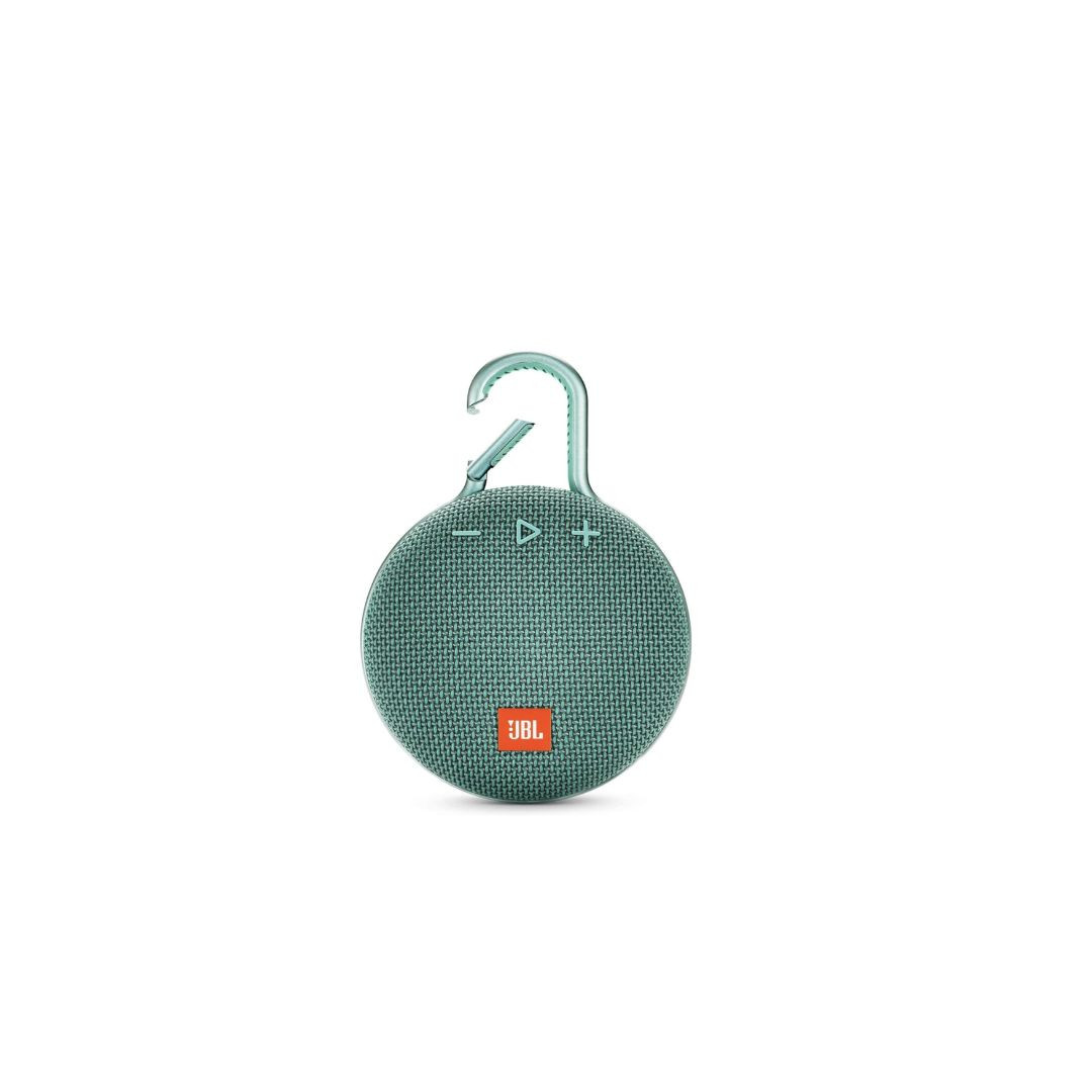 JBL CLIP 3 - Waterproof Portable Bluetooth Speaker - Teal, 6.5 x 4.3 x 2.2 (JBLCLIP3TEALAM)