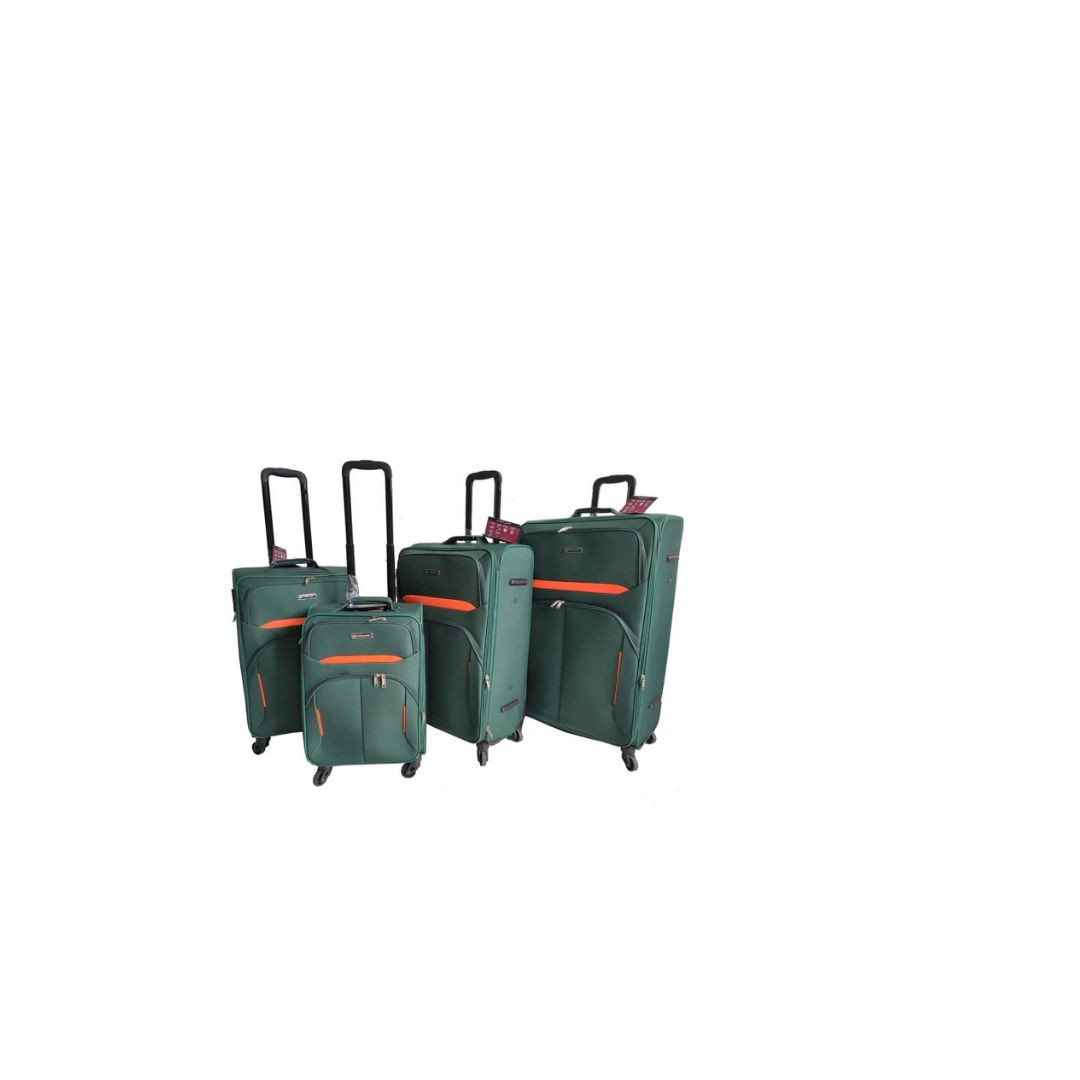STARLIFE FABRIC TROLLEY CASE, Best For Travelling 4PCS SET 20”24”28”32” , SL-T48 GREEN