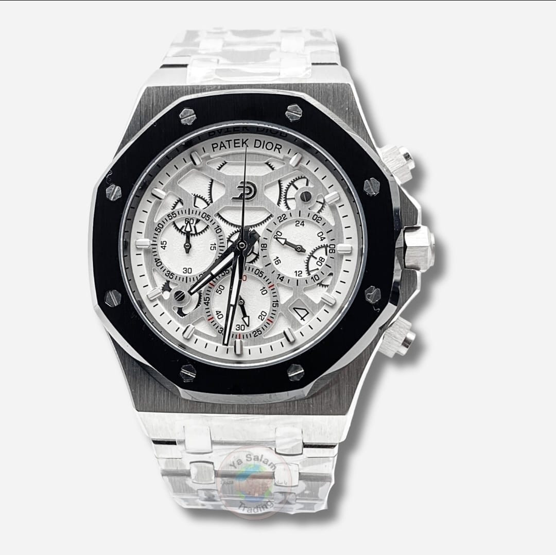Patek Dior Swiss Movement 42 mm Watch – Premium 316 Stainless sword Luxury timer