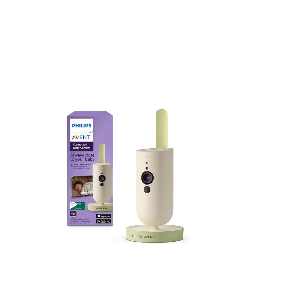 Avent Connected Baby Camera With App, Private and Secure Encryption, Audio, 2x Zoom, Night Vision, VOX, Intercom, Lullabies And White Noise, Model SCD643/26