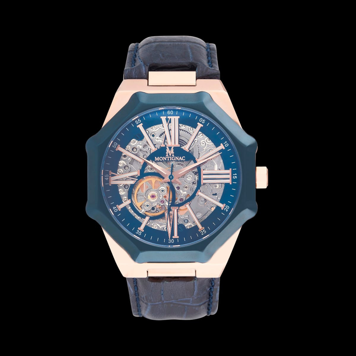 Montignac Octa Shape Automatic Men’s Watch – Premium Stainless Steel Mechanical Timepiece