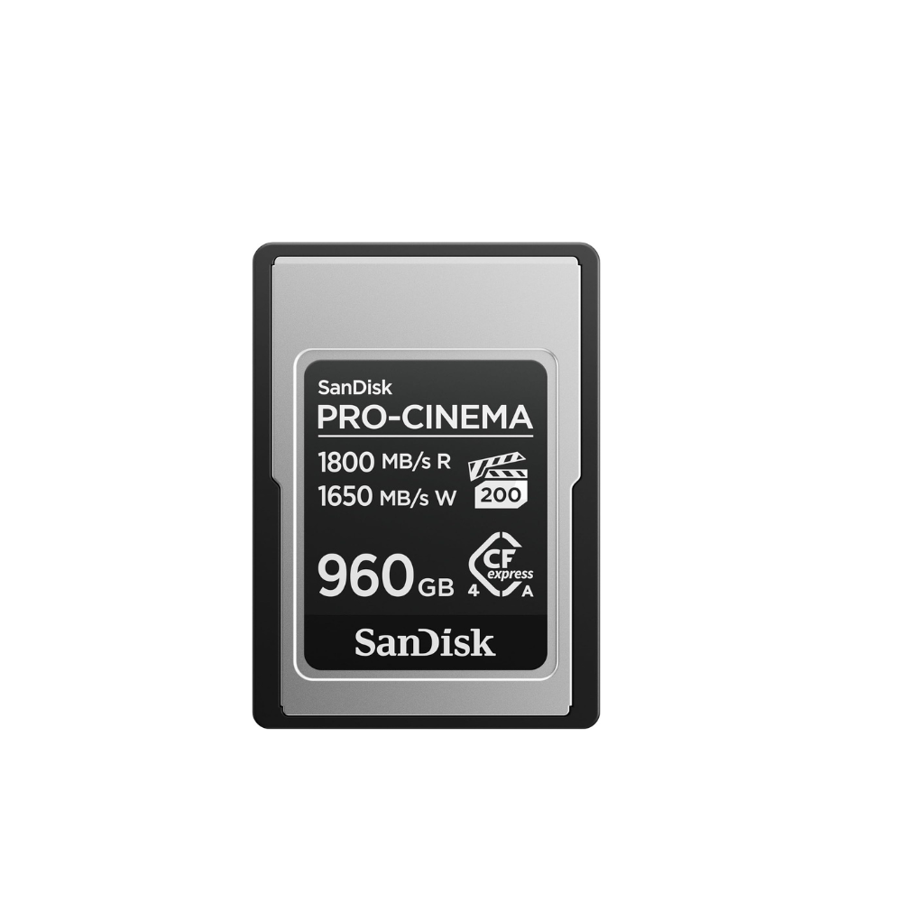 SanDisk Pro-CINEMA CFexpress Type A Card 960GB (Read Speeds Upto 1800MB/s, Write Speeds Upto 1650MB/s, 4K, 6K, 8K, VPG200, Rescue Pro)