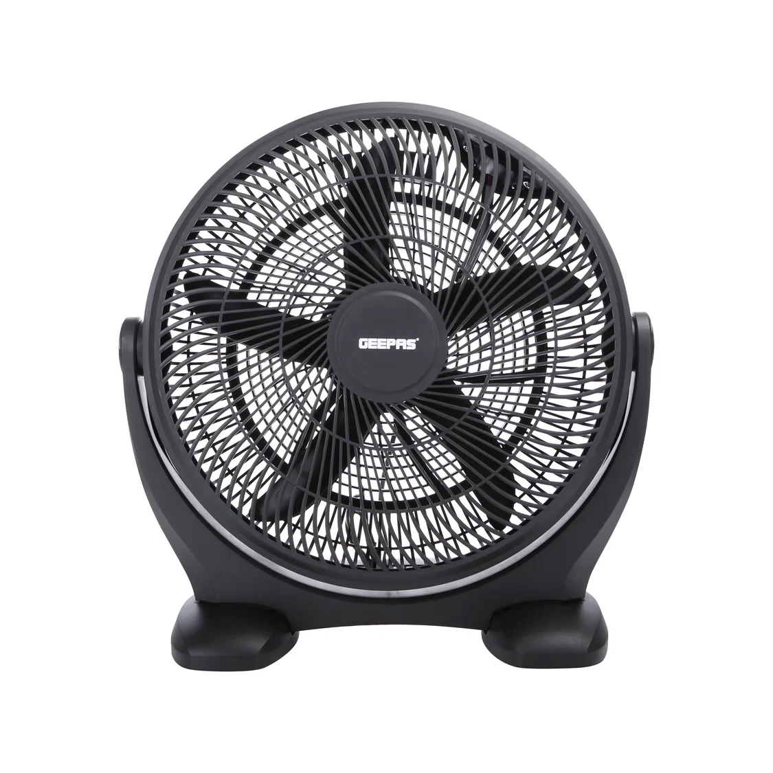 Geepas GF21138 is an 18-inch box fan with a strong 5-blade design. It has three speed settings that you can adjust. The fan is energy efficient and runs quietly, making it suitable for both home and o