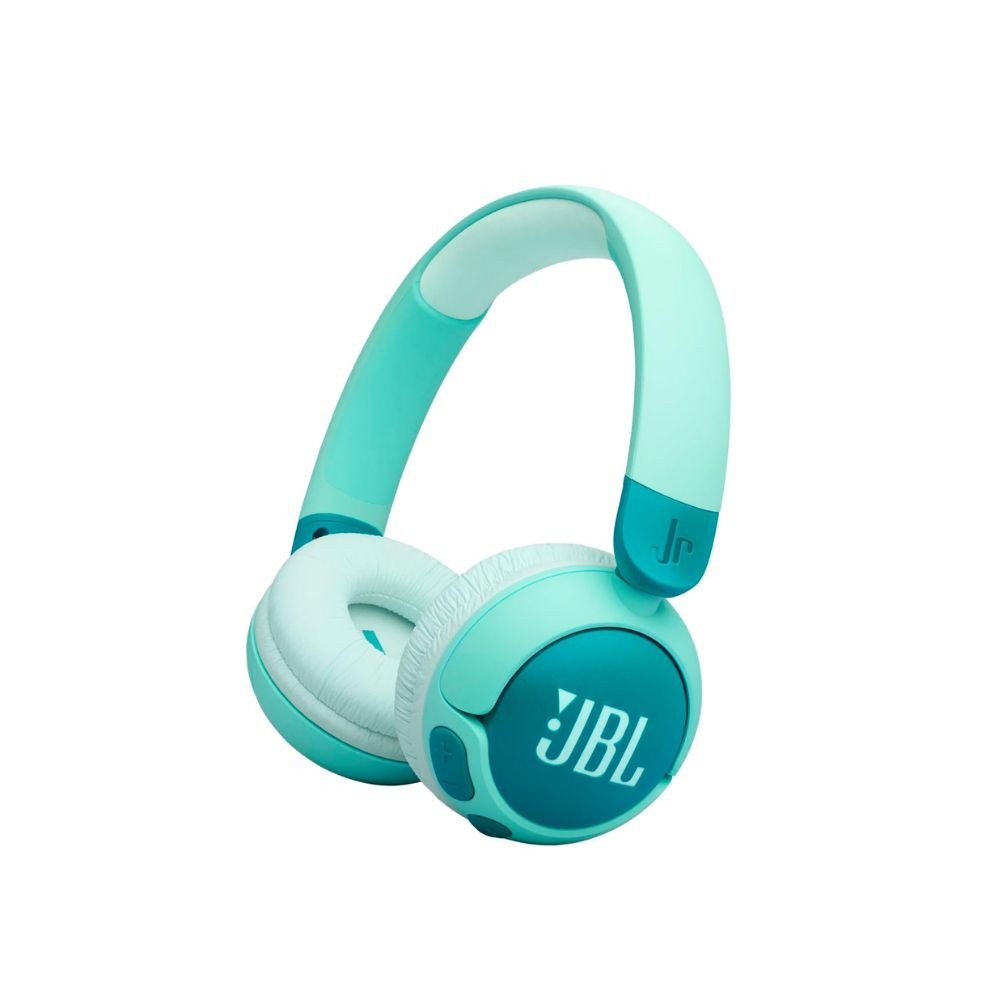 Junior 320 BT Wireless On-Ear Bluetooth Headphones with Built-in Microphone for Kids, 50 Hours Playback, Safe Sound, Low Volume, Easy Operation and Sticker Set - JBLJR320BTGRN Green
