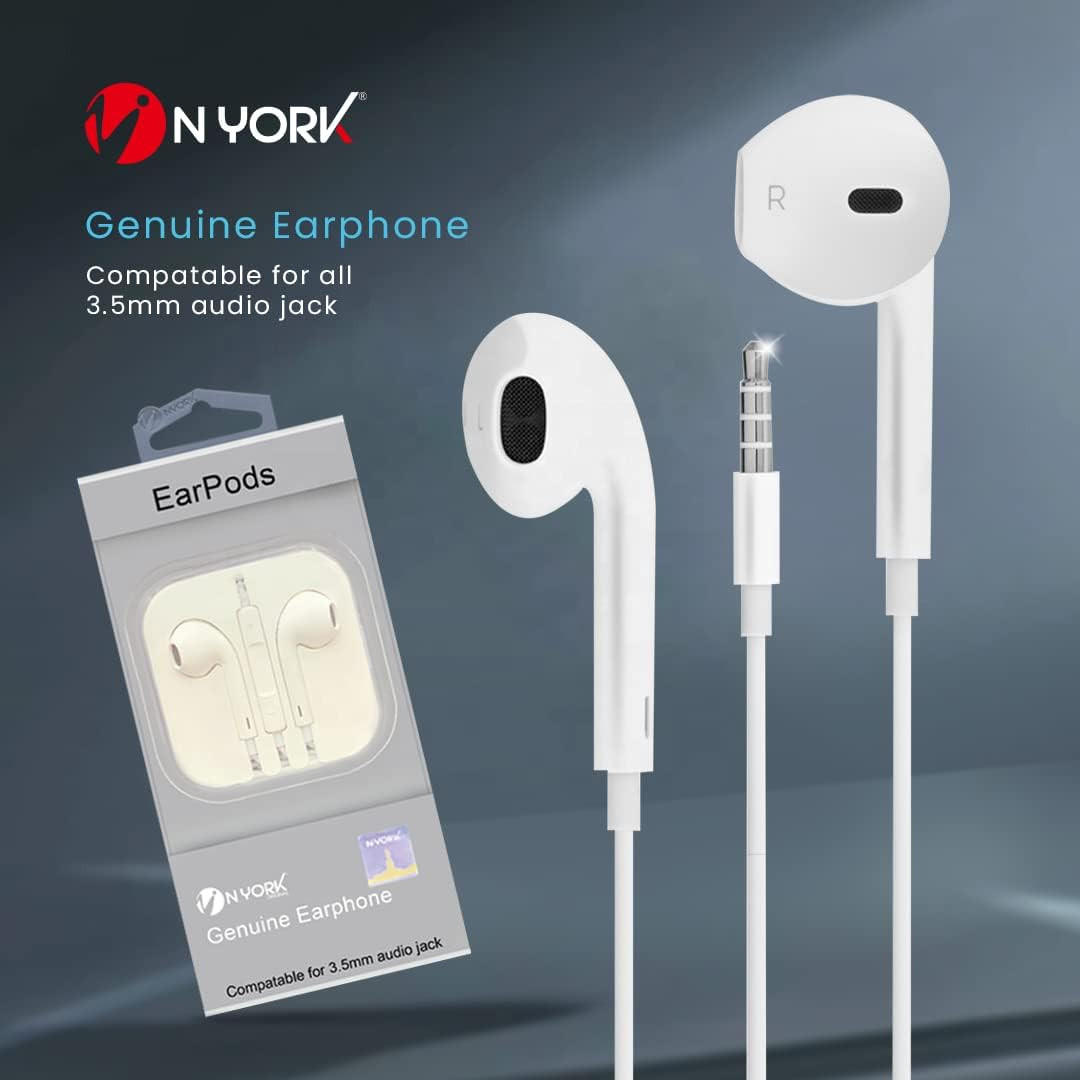 Wire Airphone White – Sleek Wired Earphones for Crystal-Clear Audio and Everyday Comfort