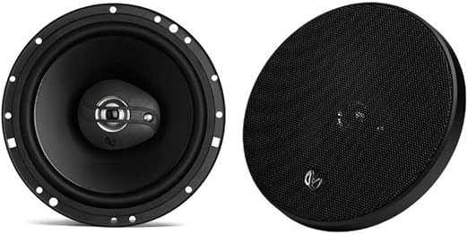 Infinity Car 3-Way Coaxial Speaker with Grille  Alpha 6530  Peak Power - 290W  RMS Power - 40W  Wired 6.5 Inch 3-Way Coaxial Speaker (Black)