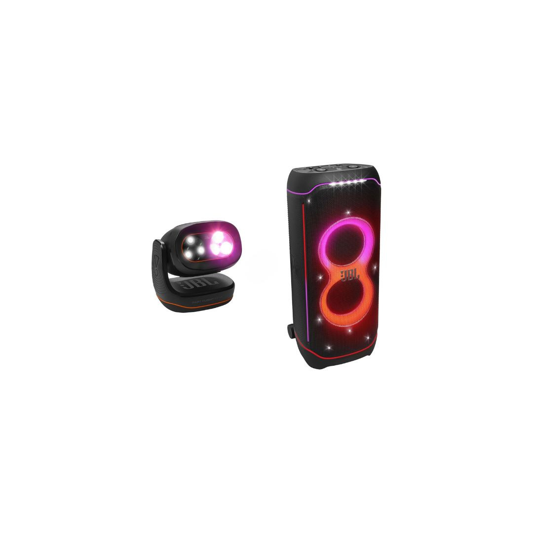 JBL PARTYLIGHT BEAM Bluetooth projection party light + JBL Partybox Ultimate Massive party speaker with powerful sound