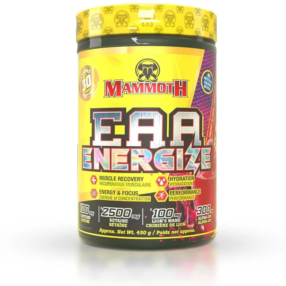 Mammoth EAA Energize – Energy, Focus & Muscle Recovery Formula | 60 Servings