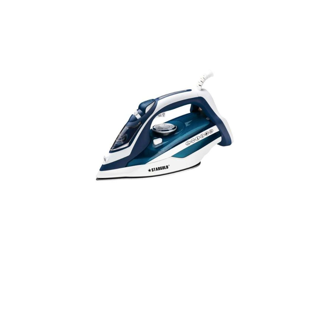 STARGOLD Dry and Wet Steam Iron With Self-clean function Adjustable Temperature Control Ceramic Soleplate 2200W, SG-981 Black