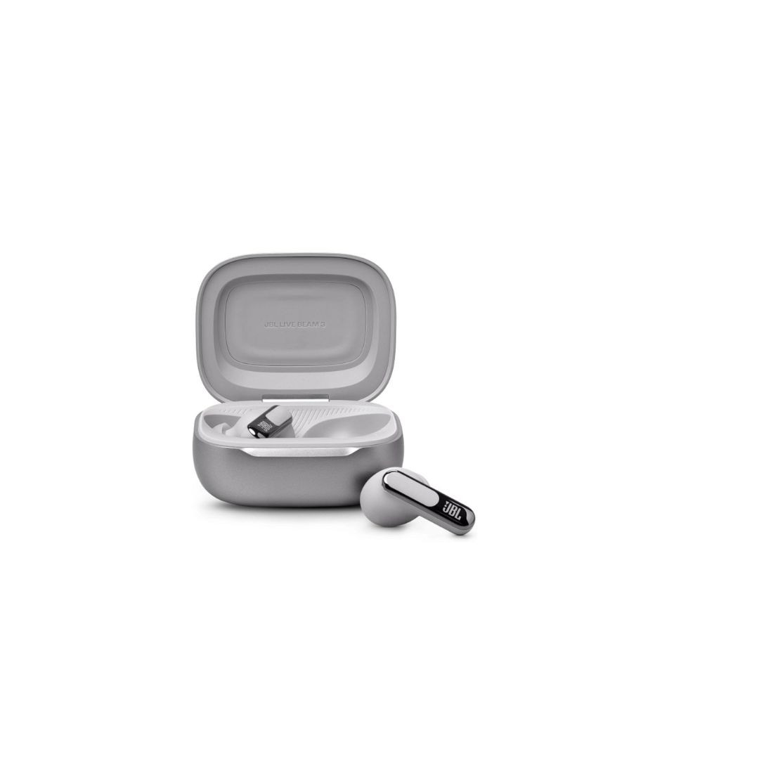 Live Beam 3 True Wireless Noise Cancelling Closed-Stick Earbuds Silver