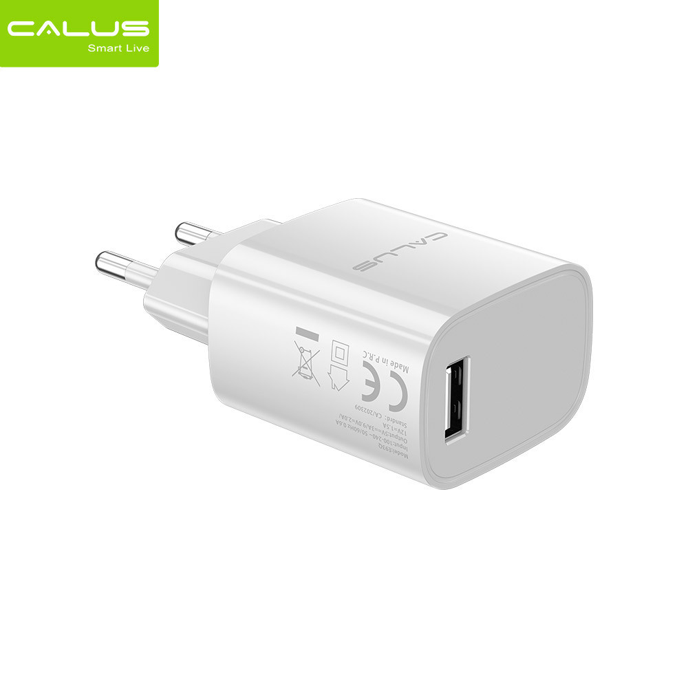 CALUS E93Q Charger – A dual USB wall adapter that supports fast charging and has a compact design for easy travel.
