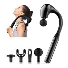 Philips Revolutionary U-Shaped Massage Gun Back Massager for Pain Relief Deep Tissue Body Massager for Neck,Shoulder,Leg-Reach Every Muscle with Ease, Glossy Black